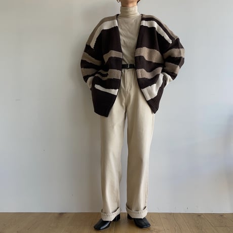 【nokcha original】ennui knit cardigan/deep brown_nt1502
