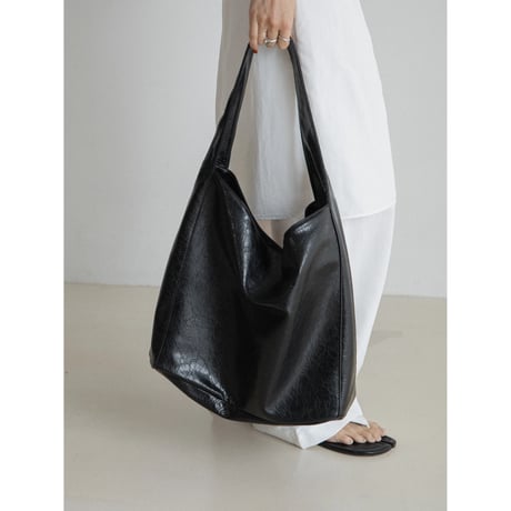 《予約販売》handsome leather like bag/2colors_na0733