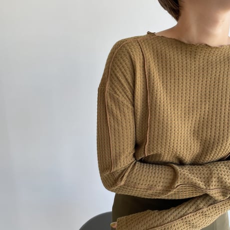 【nokcha original】jacquard piping tops/2colors_nt1043