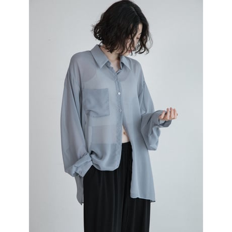 《予約販売》sheer over pocket shirt_nb0392