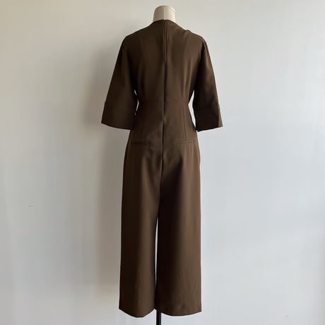 【nokcha original】rich jumpsuit/brown_np0670