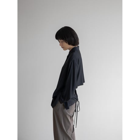 《予約販売》back accent silky shirt/2colors_nb0233