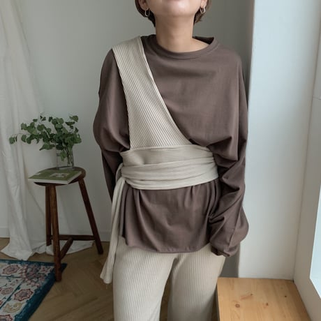 【NOKCHA original】bustier setup /beige_nt0080