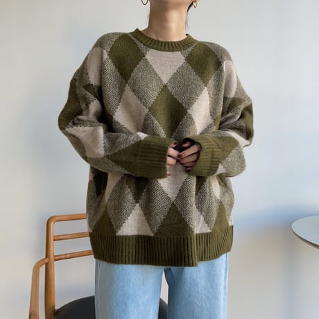 《予約販売》argyle soft knit/2colors_nt1121