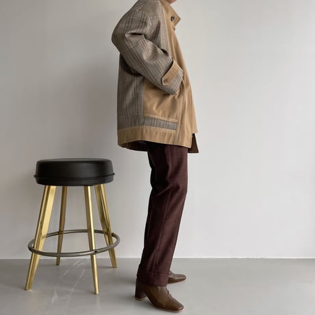 【nokcha original】roll up tapered pants/purple brown_np0461