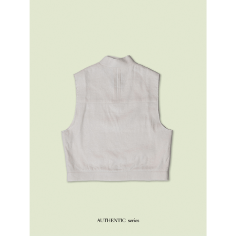 - AUTHENTIC series - material linen vest/ivory_an0041