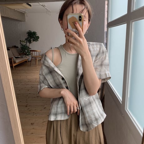 《予約販売》s/s check jacket/2colors_no0089