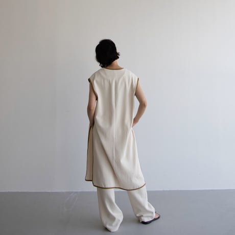 【nokcha original】piping pants/ivory_np0594