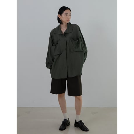 - AUTHENTIC series - emblem shirt/deep green_an0026