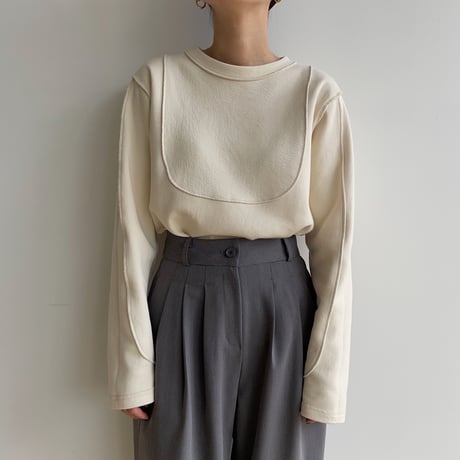 【nokcha original】three tuck wide pants/charcoal gray_np0767