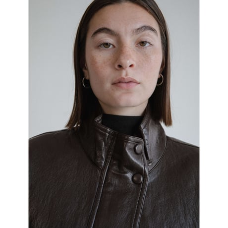 《予約販売》mannish glossy leather like jacket/2colors_no0507