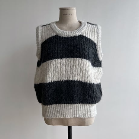 《予約販売》border knit vest/2colors_nt1828