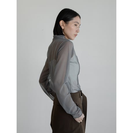 《予約販売》accent hem sheer tops/3colors_nt2243