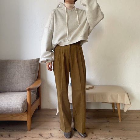 【nokcha original】label hood pullover/oatmeal_nt0724