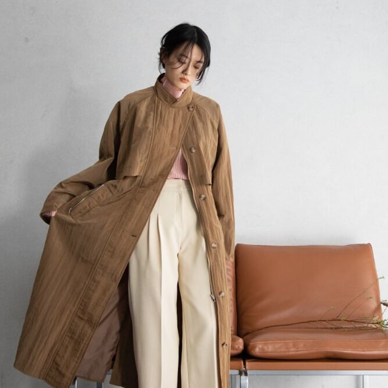 nokcha washer quilting trench coat アイボリー nokcha original】washer quilting trench coat/iv