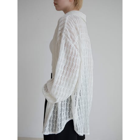 《予約販売》crochet knit over shirt_nt2296