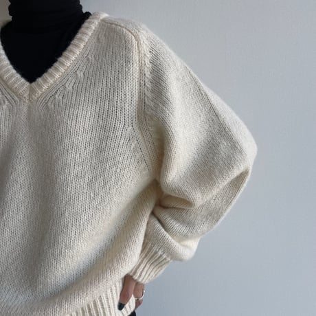 《予約販売》v neck rich knit/2colors_nt1924