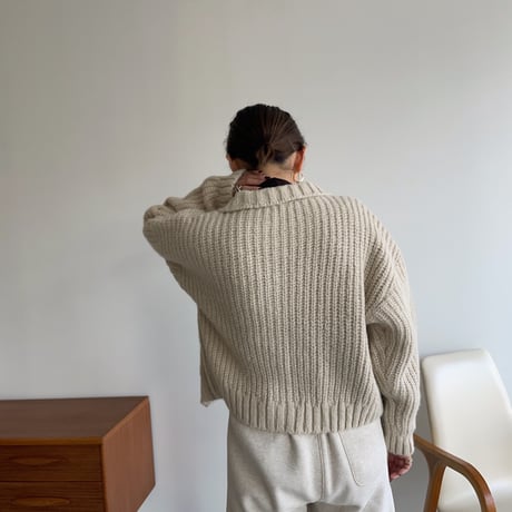 《予約販売》collar knit cardigan/3colors_nt1151