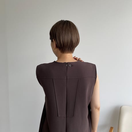 【nokcha original】quality lady jumpsuit/deep brown_np0423