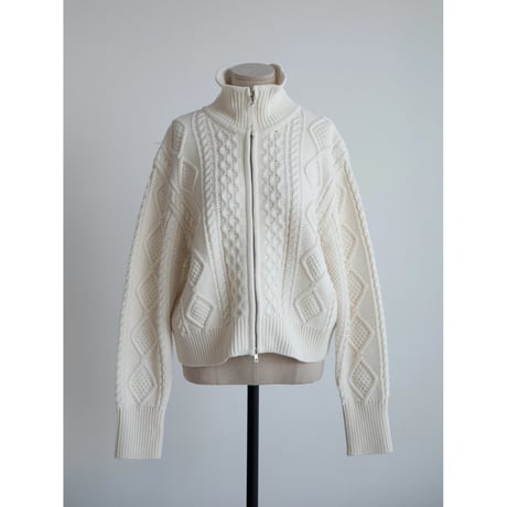 《予約販売》argyle zip knit cardigan/2colors_no0395