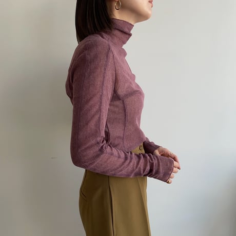 【nokcha original】stitch sheer tops/4colors_nt1281
