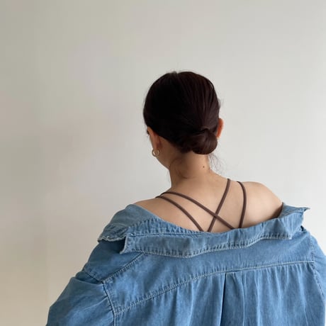 《予約販売》back point bra top/2colors_na0406