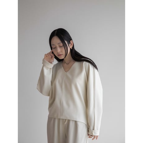 《予約販売》v neck over tops/2colors_nt2037