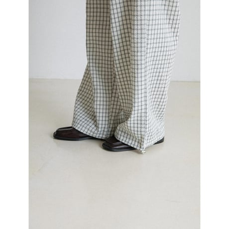 《予約販売》light check tuck pants/2colors_np1243