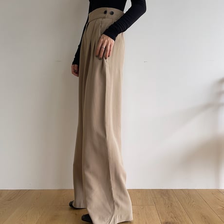 《予約販売》material tuck pants/2colors_np0676