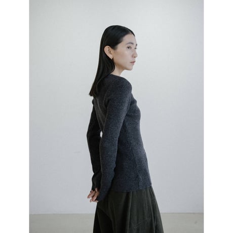 《予約販売》v neck lady lib knit cardigan/2colors_nt2471