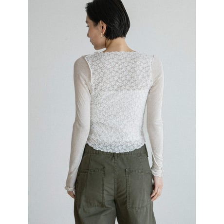 《予約販売》back lace sheer tops/2colors_nt2555