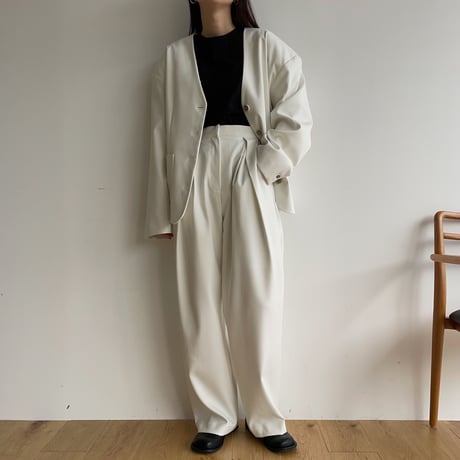 《予約販売》no collar jacket/2colors_no0280