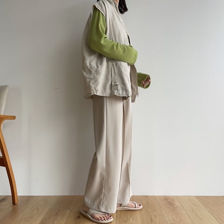 《予約販売》linen military vest_nt1333