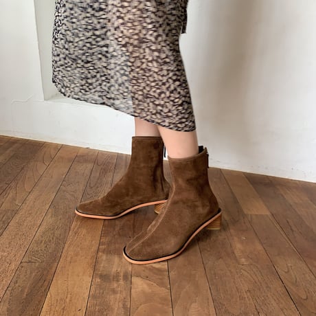 《予約販売》suède wood heel boots_na0206
