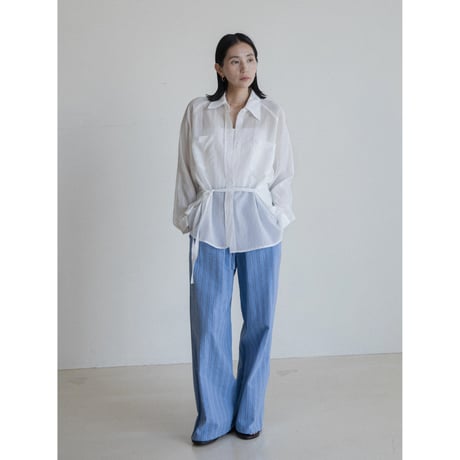 《予約販売》2way raglan sleeve sheer shirt/2colors_nb0319