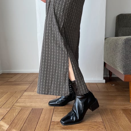 【nokcha original】geometric back open ops/black_nd0094