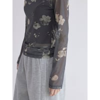 《予約販売》vintage like flower sheer tops/2colors_nt2522
