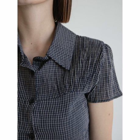 《予約販売》sheer minimal check shirt/2colors_nb0369