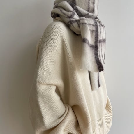 《予約販売》warm check muffler_na0477