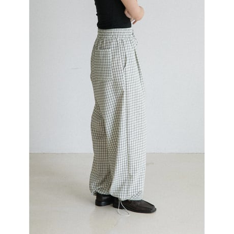 《予約販売》light check tuck pants/2colors_np1243
