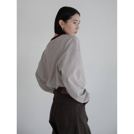 《予約販売》border accent over tee/2colors(unisex)_nt2229