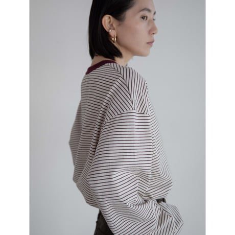 《予約販売》border accent over tee/2colors(unisex)_nt2229