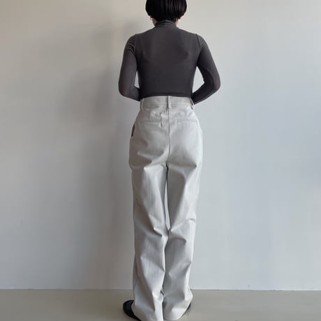 《予約販売》high waist cotton wide pants/2colors_np0951