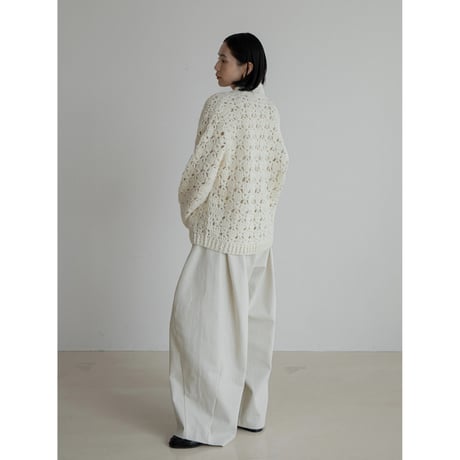 《予約販売》crochet over knit cardigan_no0435