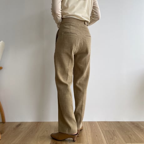【nokcha original】material belt pants_np0550