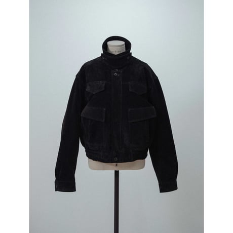 【 RESTOCK 】- AUTHENTIC series - quilting liner real suède jacket/black_an0050