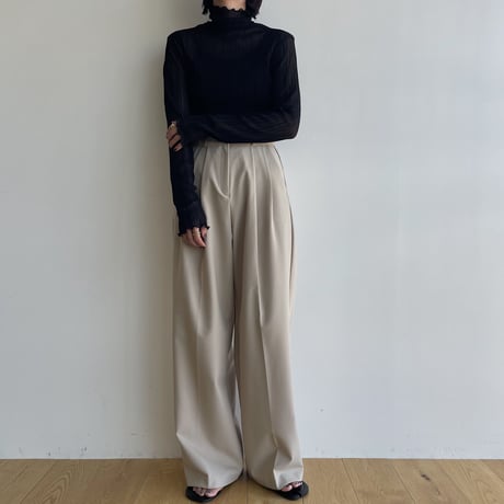 《予約販売》straight tuck wide pants/2colors_np0902