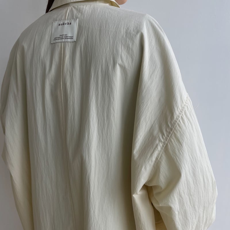 nokcha ロングコーチジャケット nokcha original】s/s long coach jacket/ivory_no