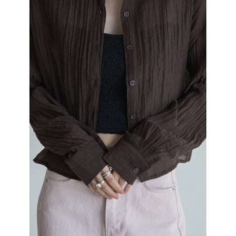 《予約販売》rincl cropped sheer shirt/3colors_nb0315