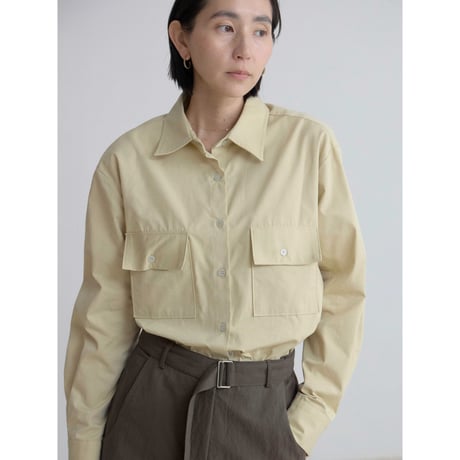 《予約販売》cotton pocket shirt/2colors_nb0358